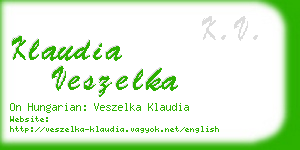 klaudia veszelka business card